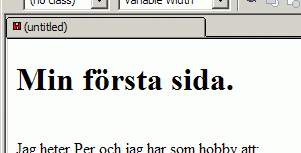 Min första rubrik